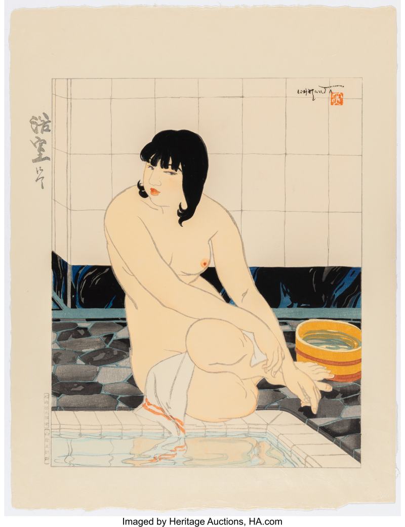 Ishikawa Toraji (Japanese, 1875-1964), Two Works from the series Ten Types of Female Nudes (Rajo jusshu), 1934-1935 - 图2