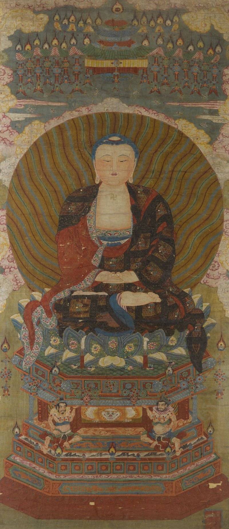 佚名　釋迦摩尼　設色絹本　鏡框　明代 | ANONYMOUS (MING DYNASTY) - 图10