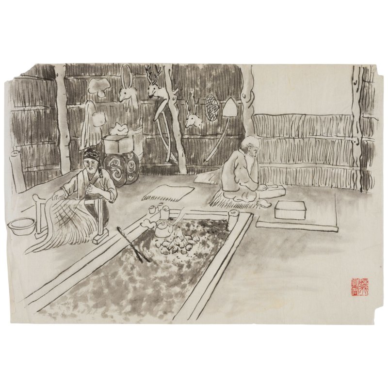 蔣彝（1903-1977）　〈日本畫記〉圖稿　水墨紙本　軟片一百七十九幀　一九七二年作 | CHIANG YEE (JIANG YI, 1903-1977)