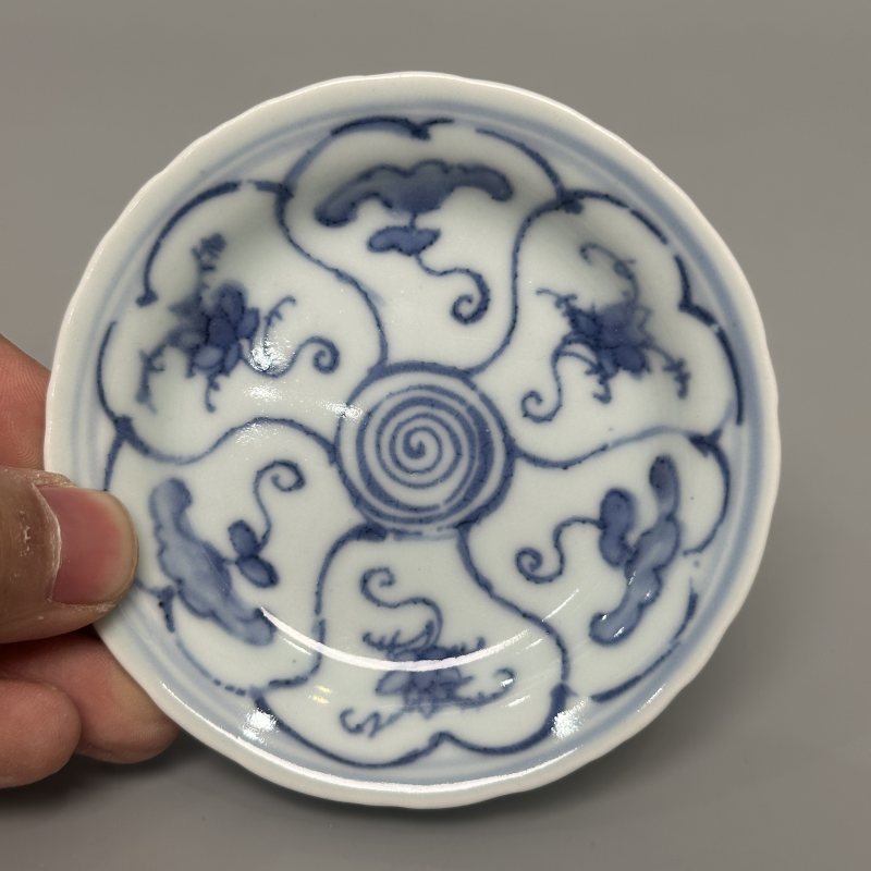 清中期 青花灵芝纹盘子5只 - 图13