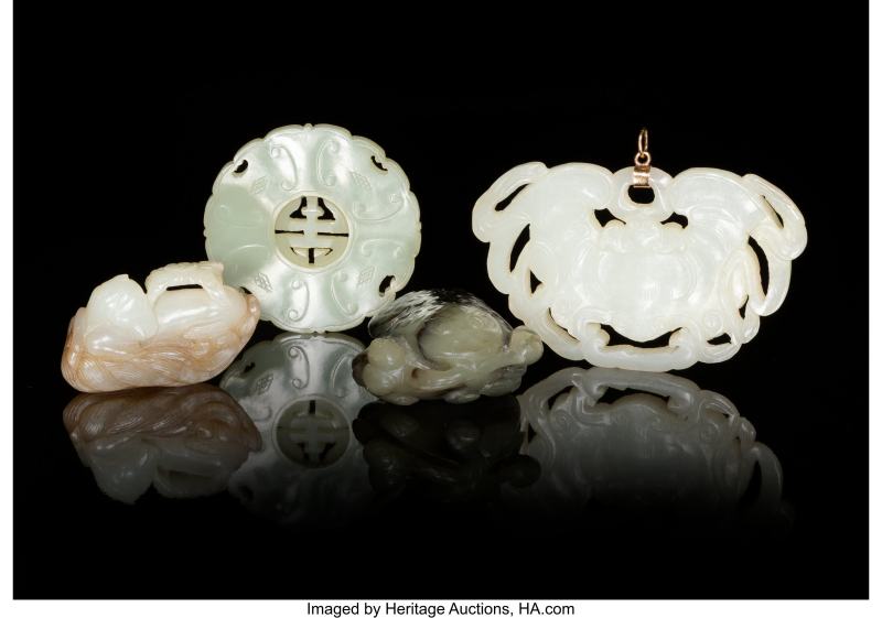 A Group of Four Chinese Jade Carvings