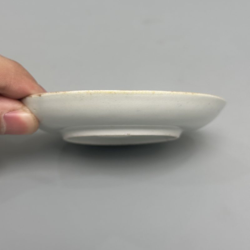 清雍正 青花矾红描金花卉纹盘一对 - 图10