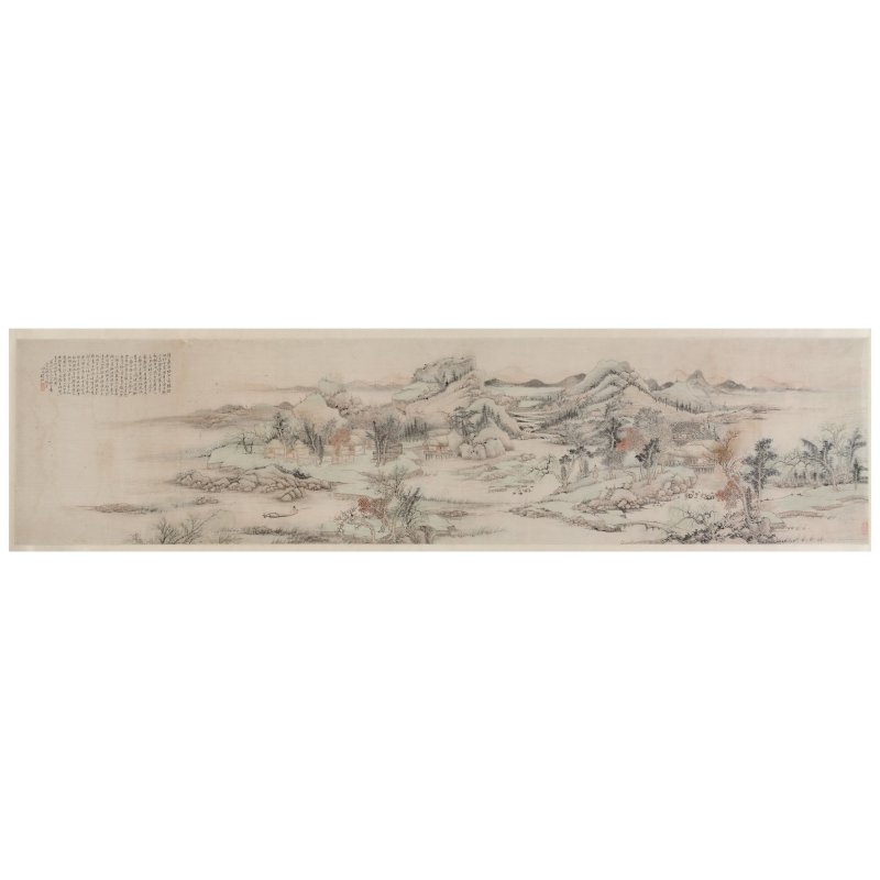 （傳）錢杜（1764-1844）　秋山水色　設色絹本　手卷　一八二二年作 | ATTRIBUTED TO QIAN DU (1764-1844)