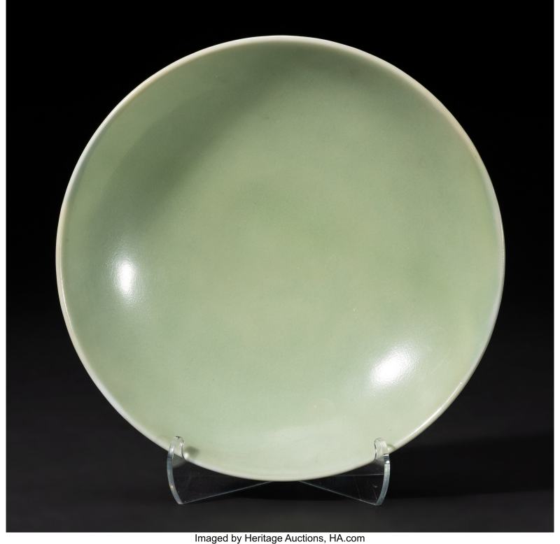 A Chinese Celadon-Glazed 'Lotus' Dish