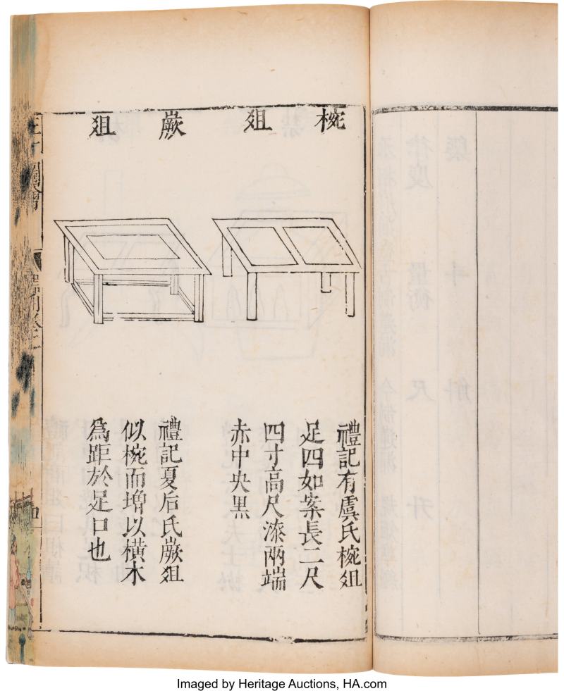 Attributed to Lu Hongnian (Chinese, 1919-1989), A Volume of San Cai Tu Hui "Assembled Illustrations of the Three Powers", Decorated with Fore-Edge Painting - 图6