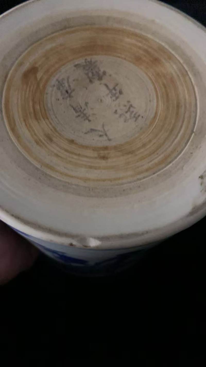 清康熙 青花人物故事图笔筒 - 图20