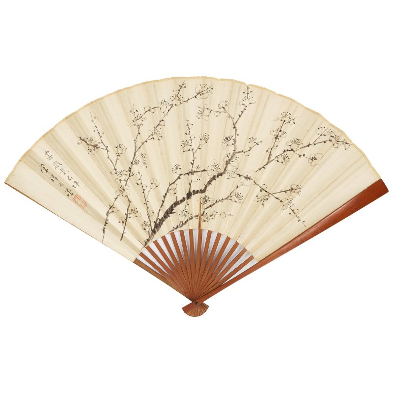 周肇祥（1880-1954）　書法/梅花　水墨紙本　成扇 | ZHOU ZHAOXIANG (1880-1954) and HUANG BINGLING (QING DYNASTY) - 图2