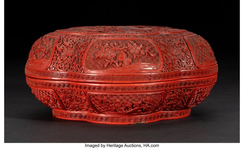 A Chinese Cinnabar Lacquer Covered Box - 图2