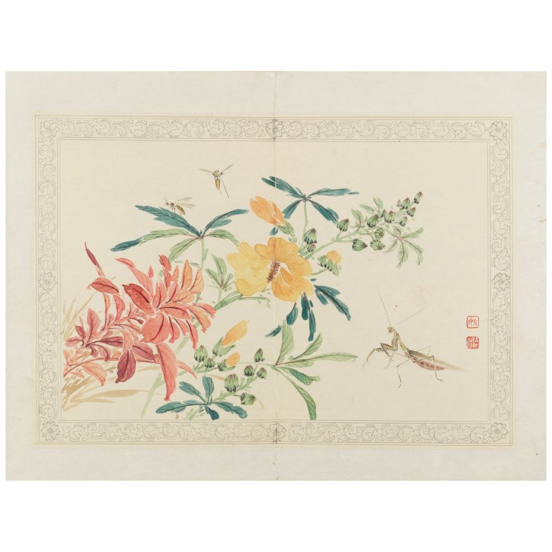 陸小曼 (1903-1965)　花卉蟲草冊　設色紙本　冊頁十開二十頁　一九三一年作 | LU XIAOMAN（1903-1965) - 图8