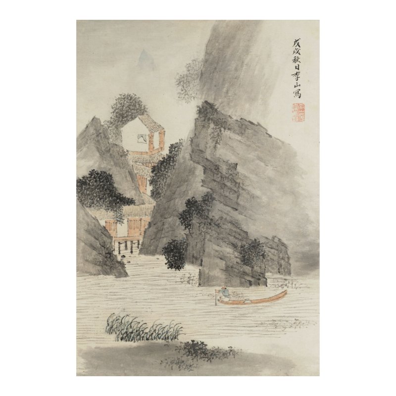 沈宗敬（1669-1725/35）等諸家　山水冊　水墨/設色紙本　蝴蝶裝冊頁十開　十八世紀初 | SHEN ZONGJING (1669-1725/35) AND VARIOUS ARTISTS (KANGXI PERIOD) - 图4