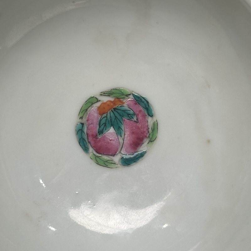 清晚期 粉彩云鹤图高足碗 - 图8