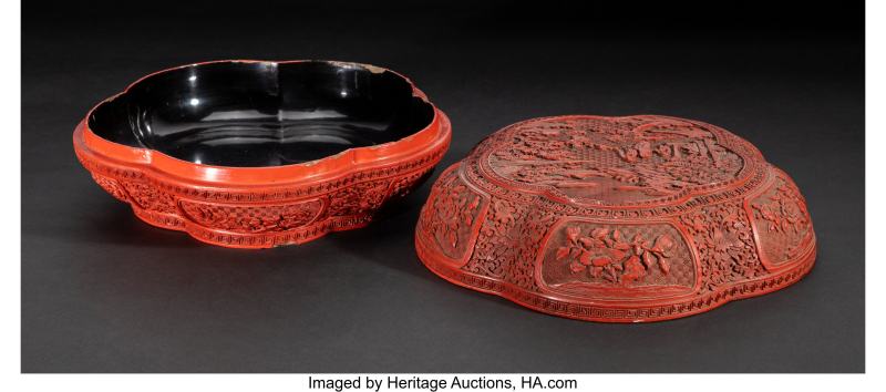 A Chinese Cinnabar Lacquer Covered Box - 图3