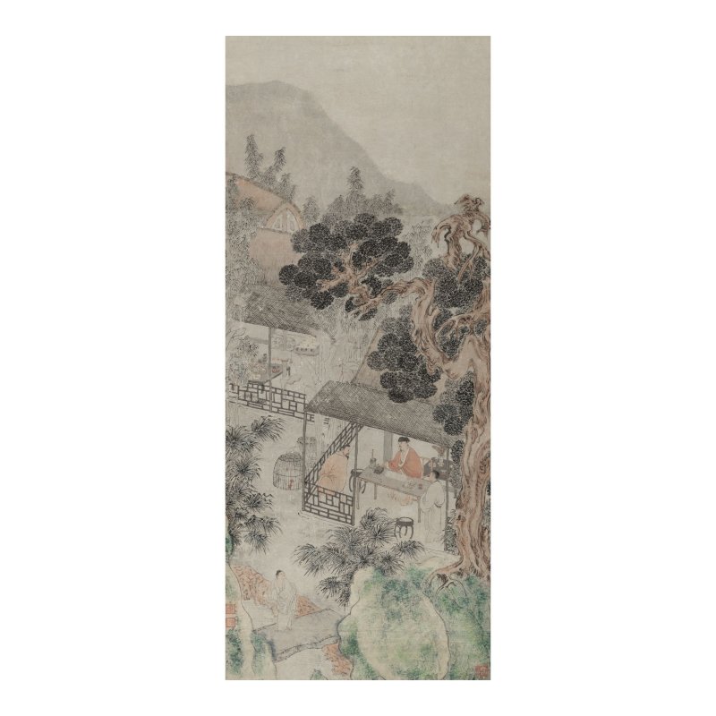 張靈　白鵝換經圖　設色紙本　鏡心　明代 | ZHANG LING (MING DYNASTY)