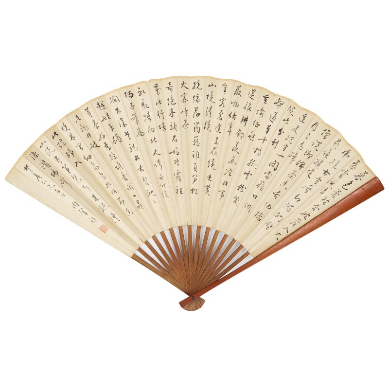 周肇祥（1880-1954）　書法/梅花　水墨紙本　成扇 | ZHOU ZHAOXIANG (1880-1954) and HUANG BINGLING (QING DYNASTY) - 图3