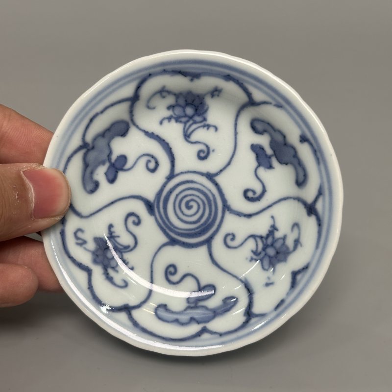 清中期 青花灵芝纹盘子5只 - 图18