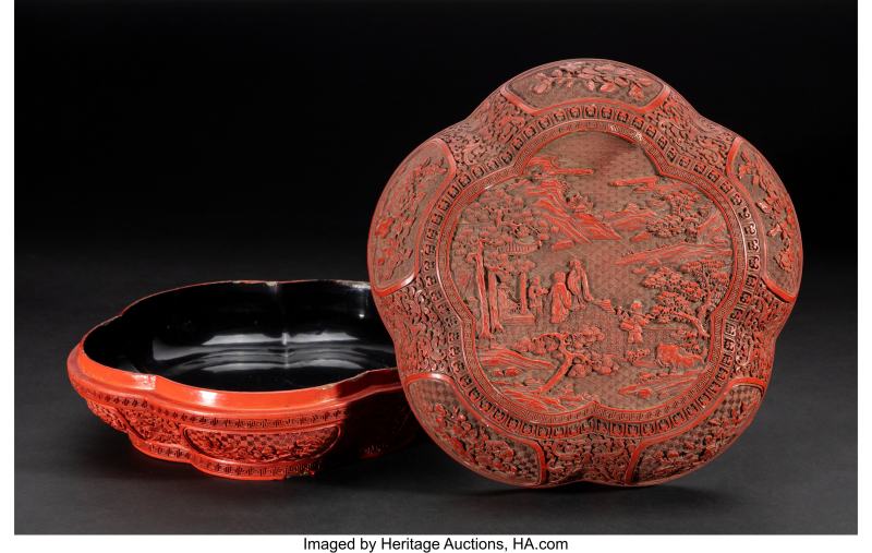 A Chinese Cinnabar Lacquer Covered Box - 图4