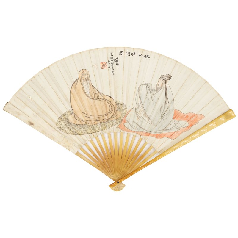 周肇祥（1880-1954）　書法/梅花　水墨紙本　成扇 | ZHOU ZHAOXIANG (1880-1954) and HUANG BINGLING (QING DYNASTY) - 图4