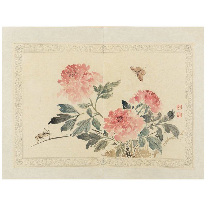 陸小曼 (1903-1965)　花卉蟲草冊　設色紙本　冊頁十開二十頁　一九三一年作 | LU XIAOMAN（1903-1965) - 图9