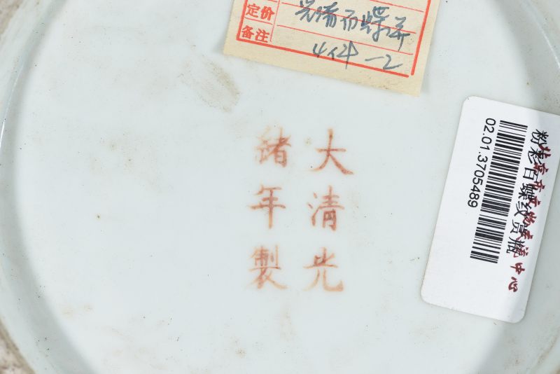 清光绪 粉彩百蝶纹赏瓶 - 图6