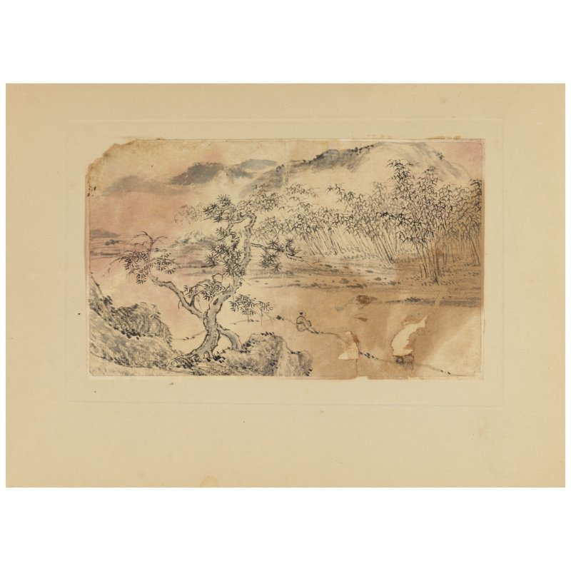錢維城（1720-1772）　山水冊頁　水墨灑金紙　冊頁八開 | QIAN WEICHENG (1720-1772) - 图9