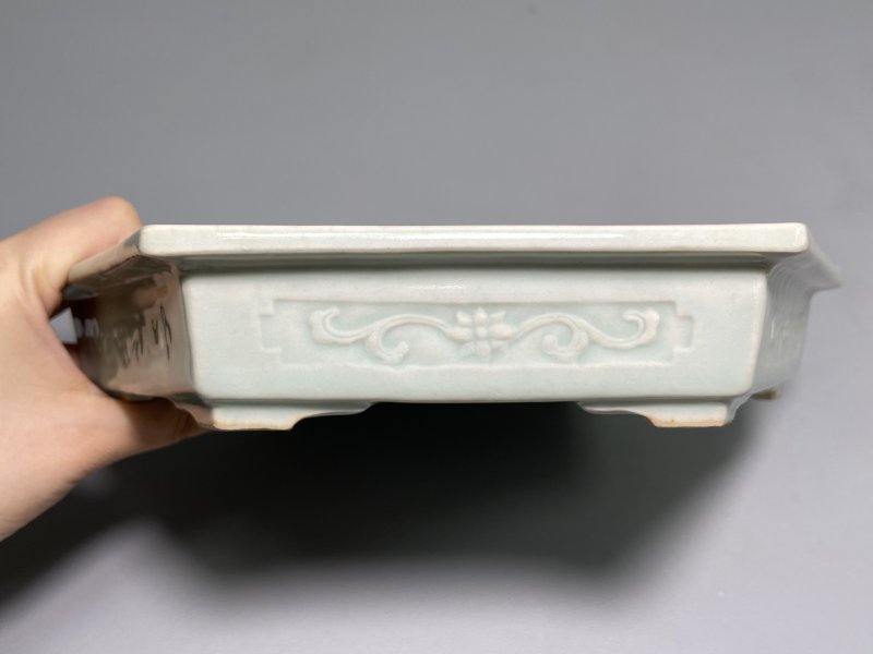 清 青釉六方水洗 - 图12