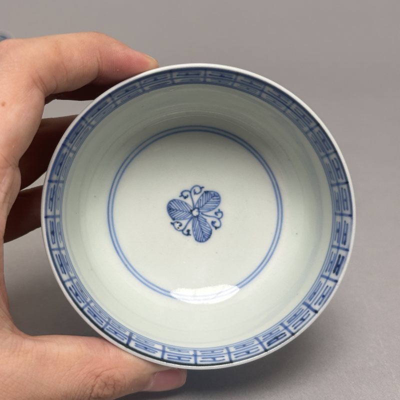 清早期 青花花卉纹碗一对 - 图13
