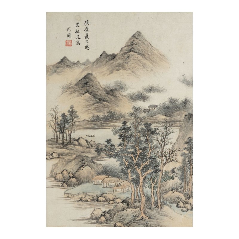 沈宗敬（1669-1725/35）等諸家　山水冊　水墨/設色紙本　蝴蝶裝冊頁十開　十八世紀初 | SHEN ZONGJING (1669-1725/35) AND VARIOUS ARTISTS (KANGXI PERIOD) - 图6