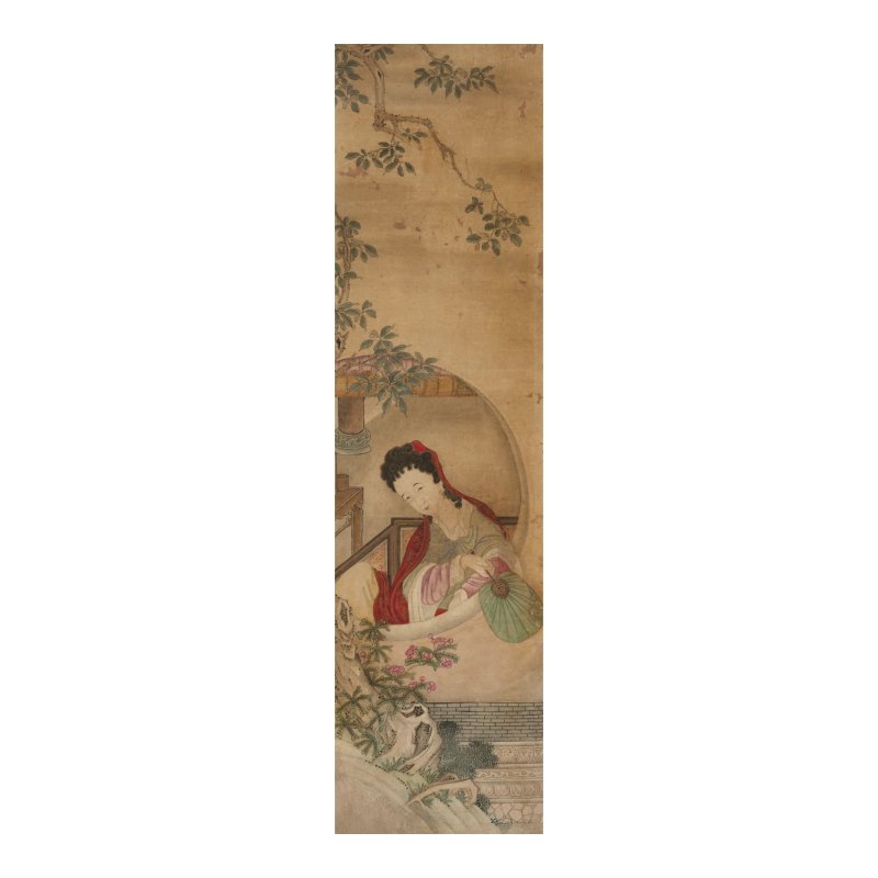 郎世寧（1688-1766）畫派　清宮洋装仕女圖　設色紙本　鏡框六屏　十八世紀 | SCHOOL OF GUISEPPE CASTIGLIONE (LANG SHINING, 1688-1766) - 图7