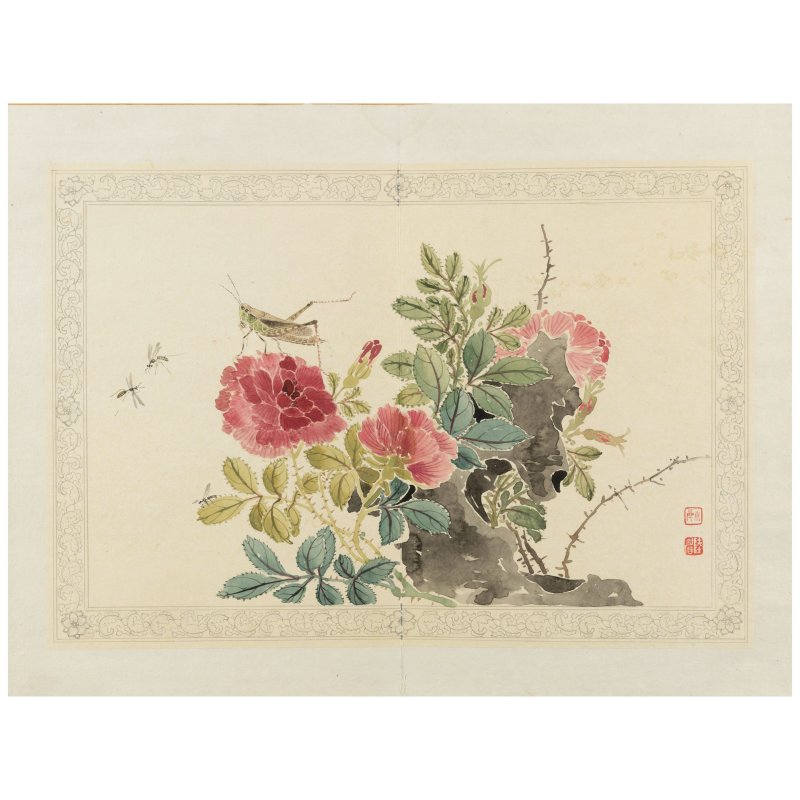 陸小曼 (1903-1965)　花卉蟲草冊　設色紙本　冊頁十開二十頁　一九三一年作 | LU XIAOMAN（1903-1965) - 图10