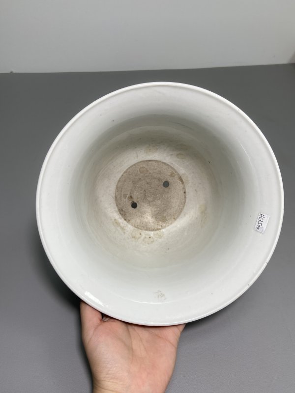 清 青花夔龙纹花盆 - 图6