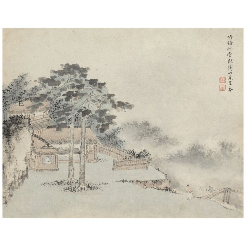 陸泉　仿古山水　水墨/設色紙本　十一開冊　約一八一五年作 | LU QUAN - 图11