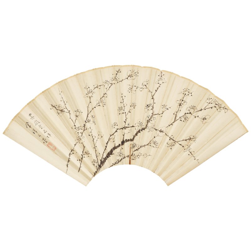 周肇祥（1880-1954）　書法/梅花　水墨紙本　成扇 | ZHOU ZHAOXIANG (1880-1954) and HUANG BINGLING (QING DYNASTY) - 图6