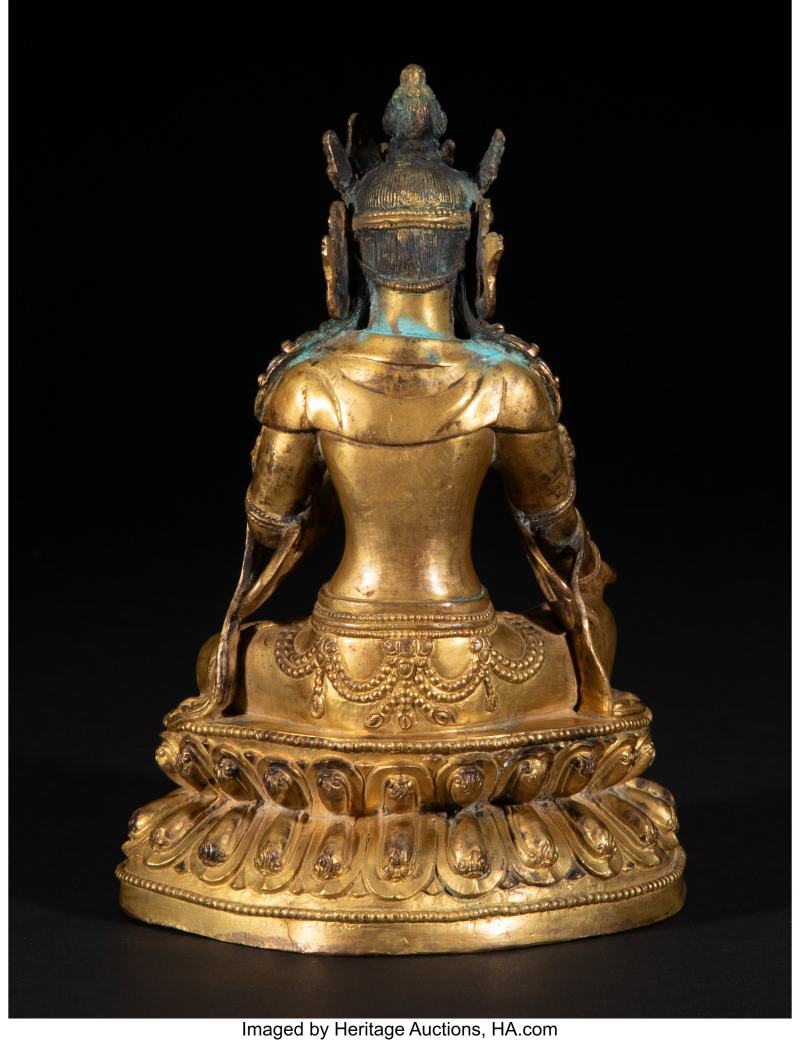 A Sino-Tibetan Gilt Bronze Figure of a Bodhisattva - 图2