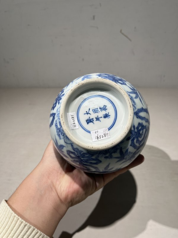 民国 青花缠枝福禄寿葫芦瓶 - 图7