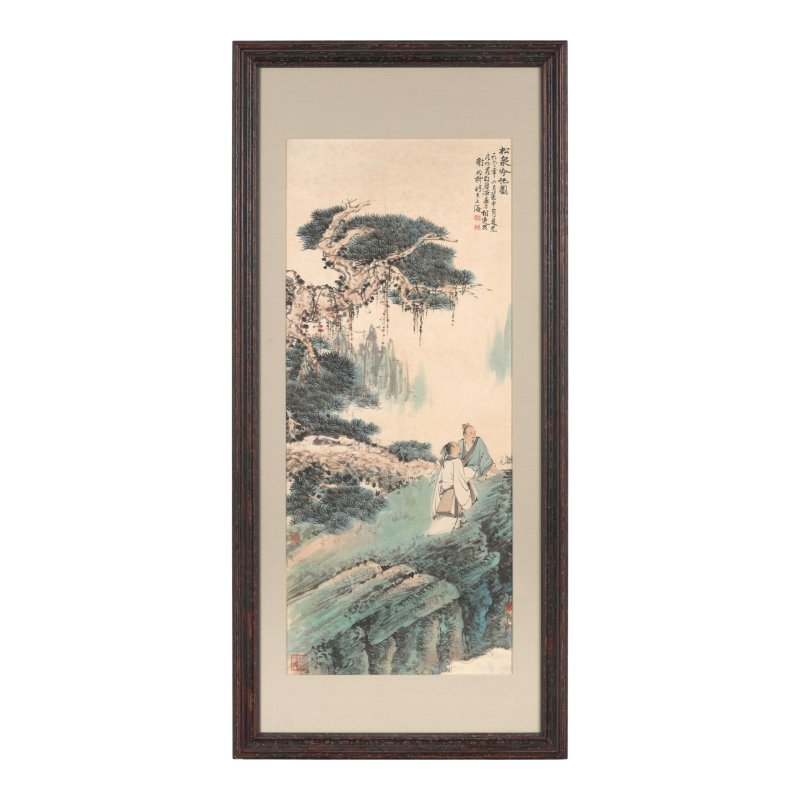 謝稚柳（1910-1997）　松泉吟記圖　設色紙本　鏡心　一九六二年作 | XIE ZHILIU (1910-1997) - 图4