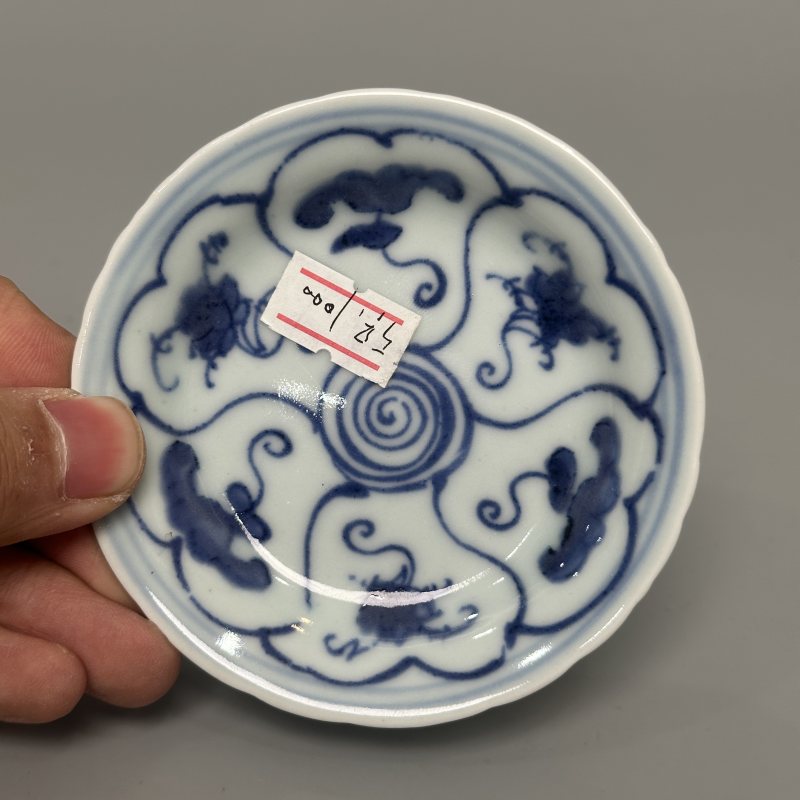 清中期 青花灵芝纹盘子5只 - 图23