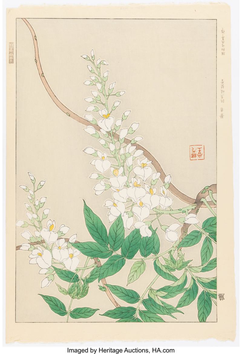 Kawarazaki Shodo (Japanese, 1889-1973), Group of Six Works, Floral Designs - 图6