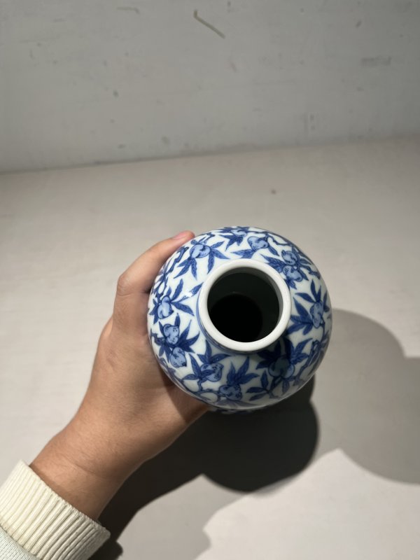 民国 青花缠枝福禄寿葫芦瓶 - 图8
