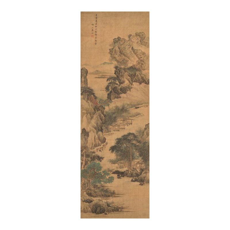 （傳）袁江（1671-1746) 山水 設色絹本 立軸 一七二二年作 | ATTRIBUTED TO YUAN JIANG (1671-1746)