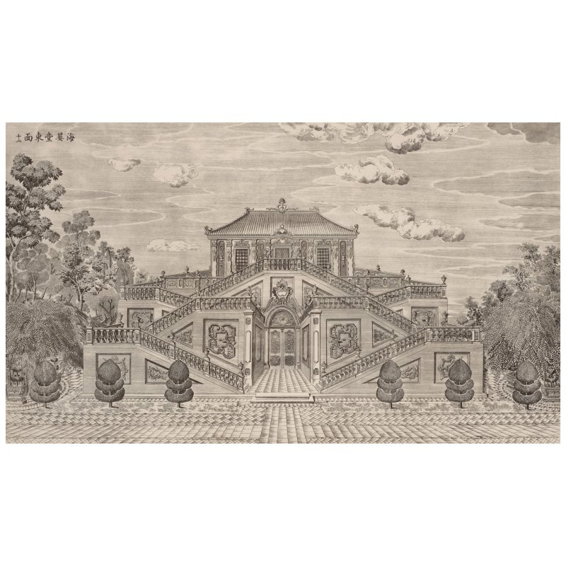 伊蘭泰（活躍於1749–1793年）仿郎世寧　圓明園苑景　紙本銅版畫　冊頁裱為鏡框二十幅　一九七七年印製 | YI LANTAI (ACTIVE 1749-1793) AFTER GIUSEPPE CASTIGLIONE (LANG SHINING), JARDIN DE FLORE, PARIS - 图10