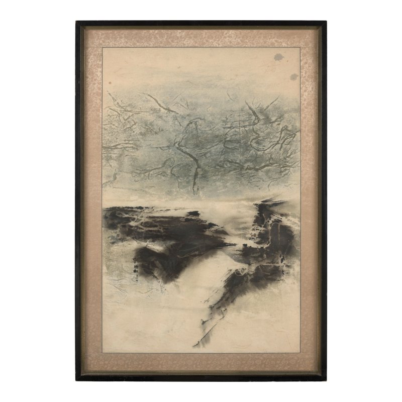 劉國松（1932年生）　湖光　設色紙本　鏡框　一九六七年作 | LIU GUOSONG (LIU KUO-SUNG, BORN 1932) - 图2