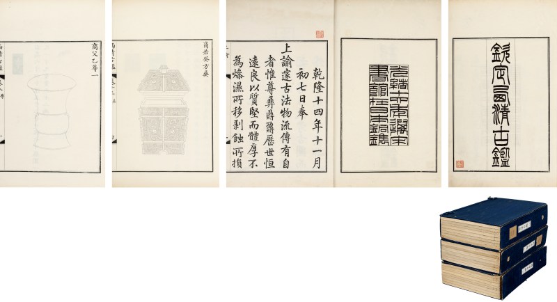清光绪十四年（1888）日本迈宋书馆铜板印本 钦定西清古鉴四十卷附钱录十六卷（清）梁诗正等编