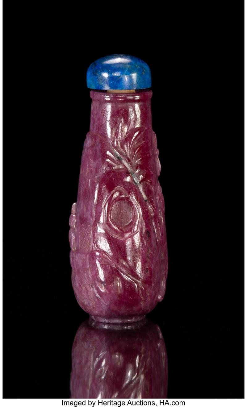 A Chinese Carved Ruby Snuff Bottle - 图3
