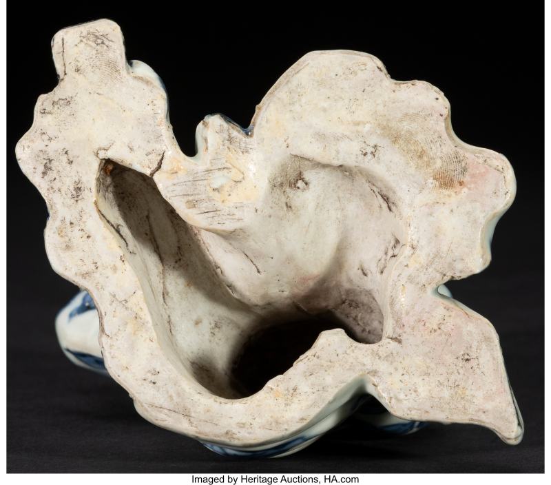 A Chinese Blue and White Figure of Bakula Arhat ( - 图2