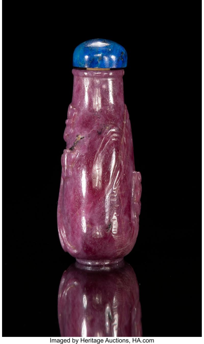 A Chinese Carved Ruby Snuff Bottle - 图4