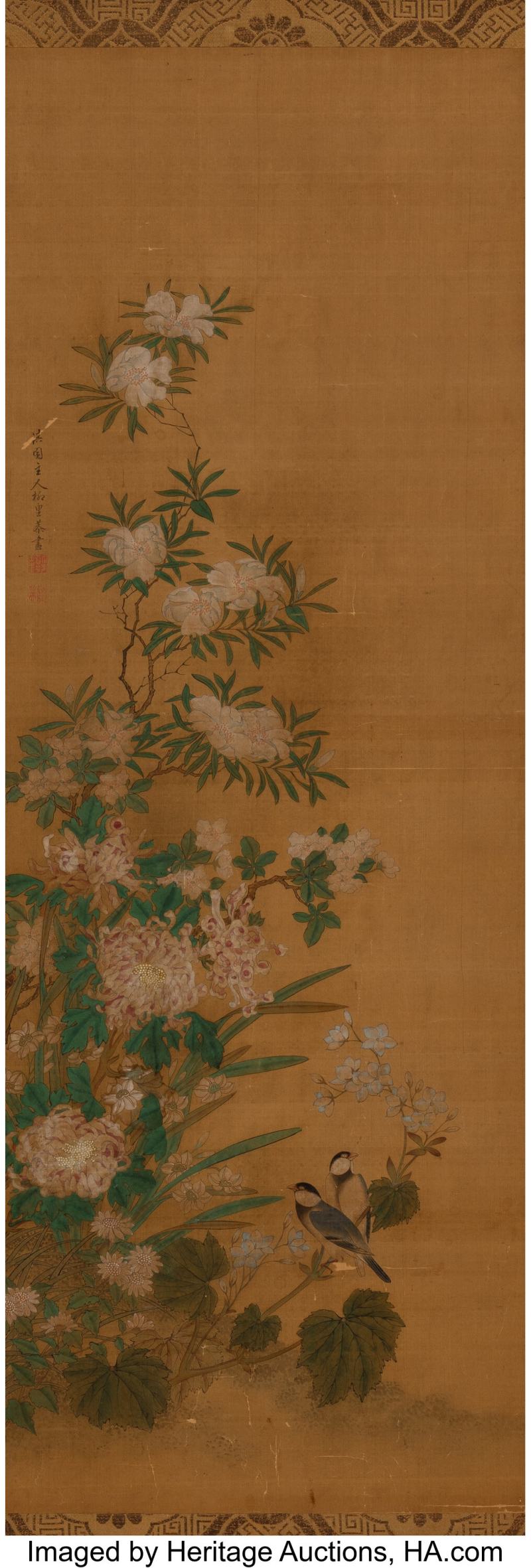 After Yanagisawa Kien (Japanese, 1703-1758), Birds and Peonies
