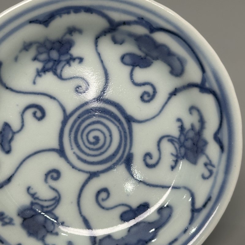 清中期 青花灵芝纹盘子5只 - 图8
