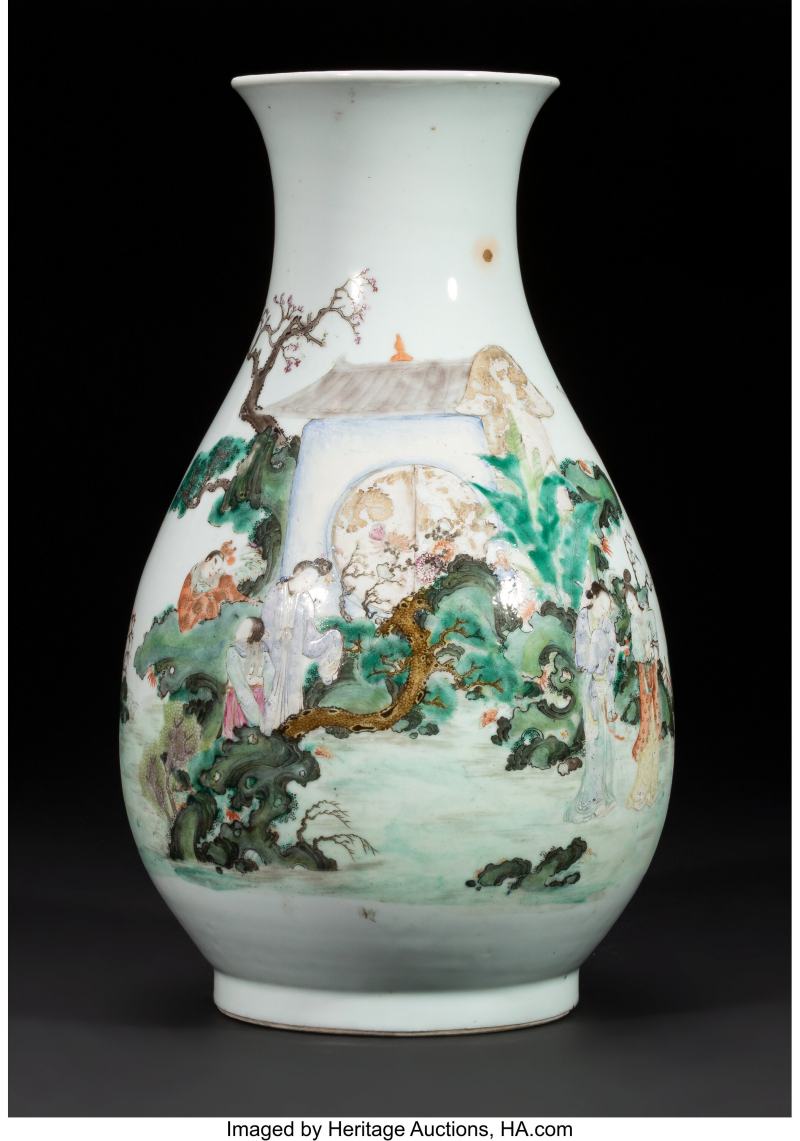 A Chinese Famille Rose Figural Vase