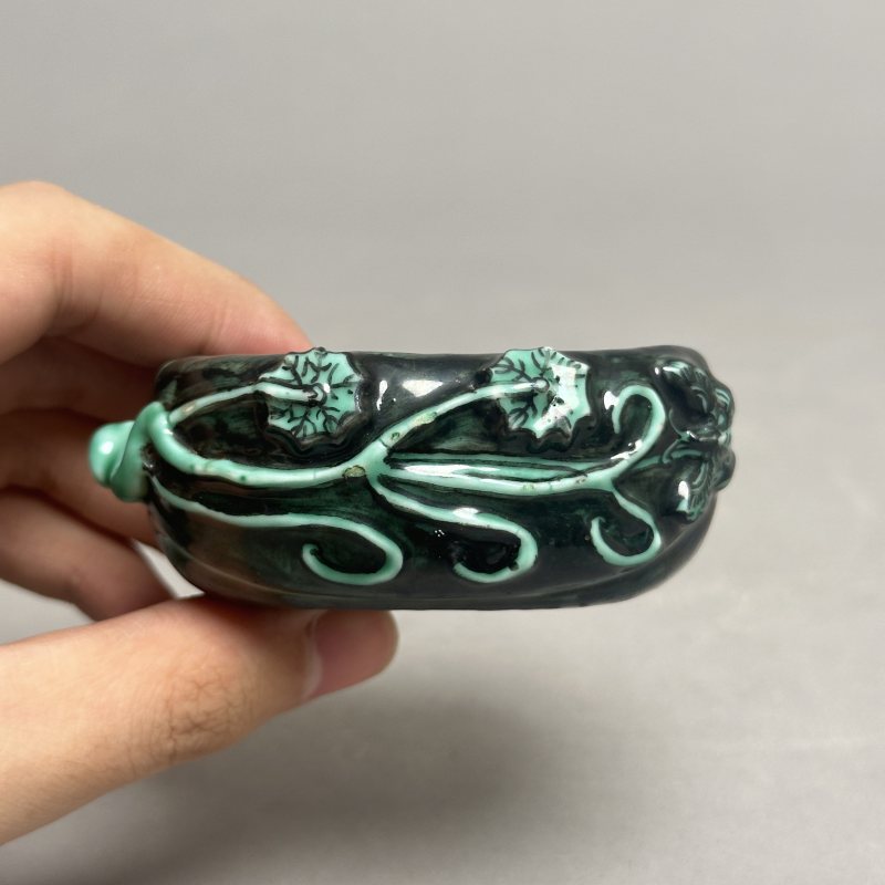清中期 粉彩瓜型笔洗 - 图2