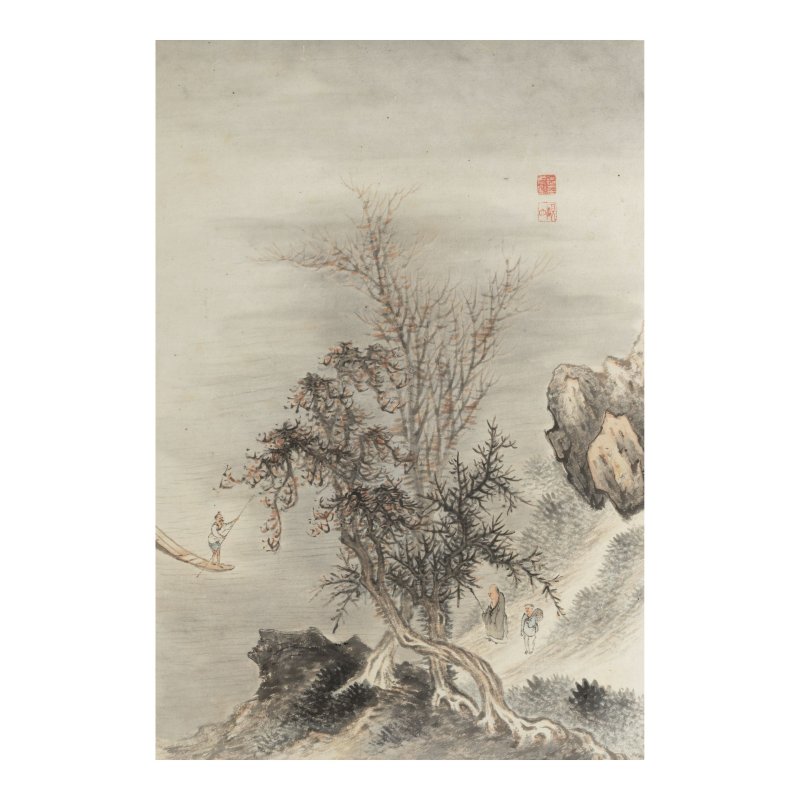 沈宗敬（1669-1725/35）等諸家　山水冊　水墨/設色紙本　蝴蝶裝冊頁十開　十八世紀初 | SHEN ZONGJING (1669-1725/35) AND VARIOUS ARTISTS (KANGXI PERIOD) - 图11